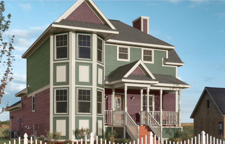 Multi-Level Sage Green House