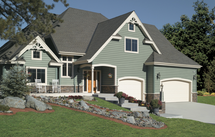 Cream Trim and Stone Features