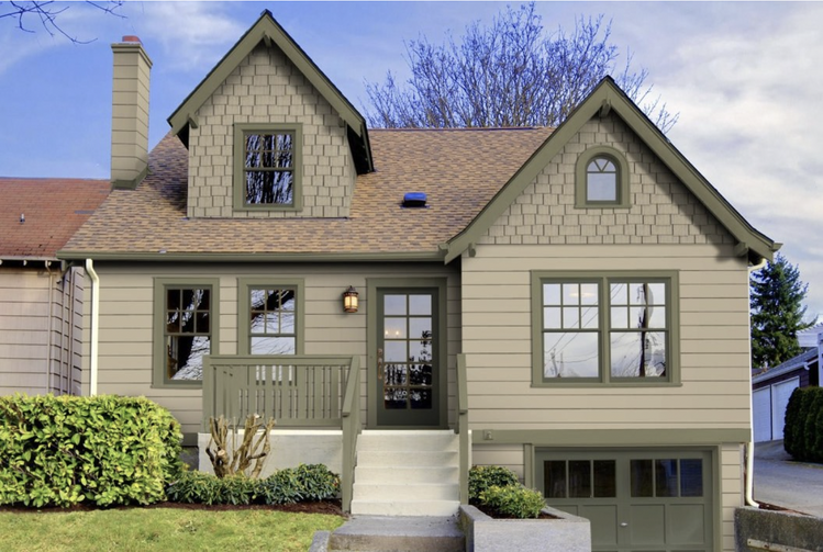 Heavy Texture with Light Sage Siding