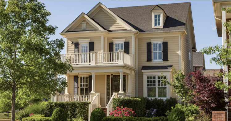 Yellow-Toned Cream Siding