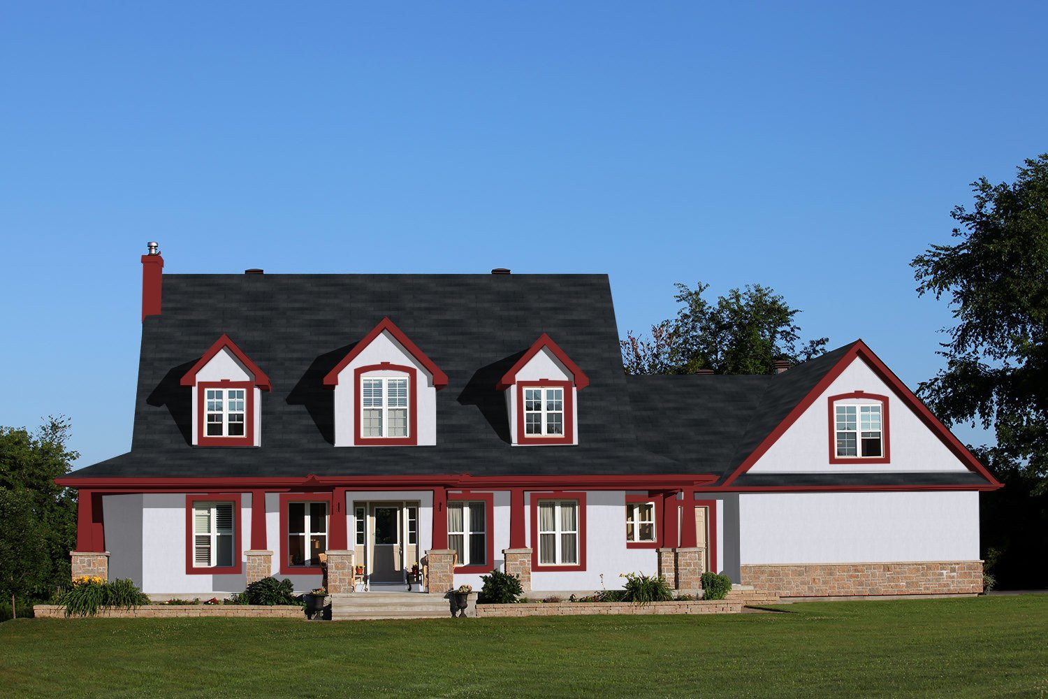 10 White House and Red Trim Unique Design Ideas Allura USA