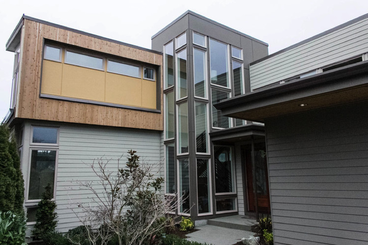 Fiber cement siding material