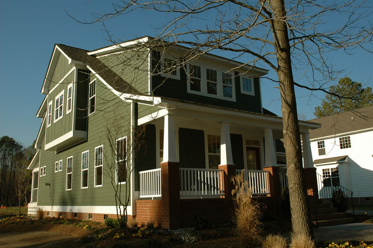 Classic Arts and Crafts with Olive Green Siding