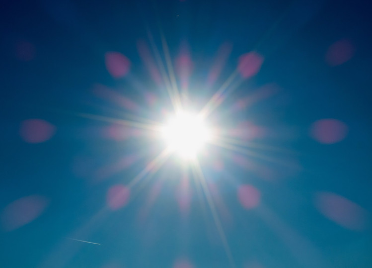 Sun on blue sky